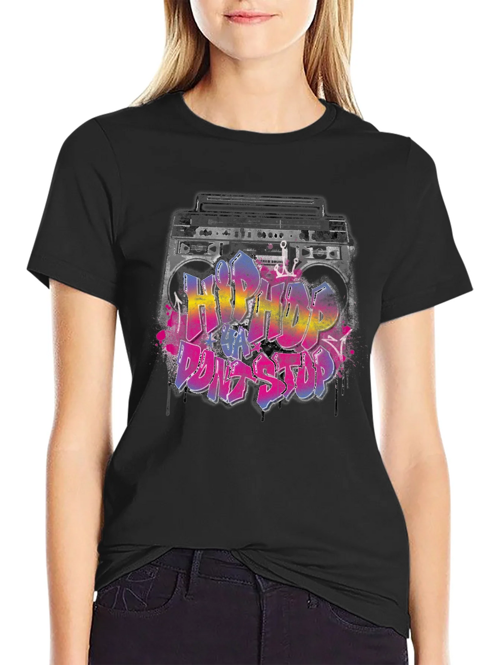 Hip Hop Boombox Graphic T-Shirt product image 2