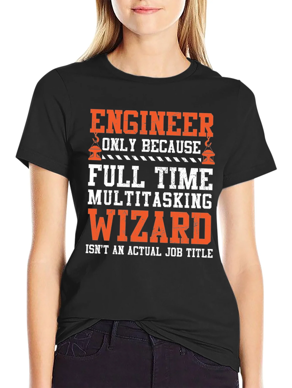 Engineer Multitasking Wizard Black Graphic T-Shirt product image 2
