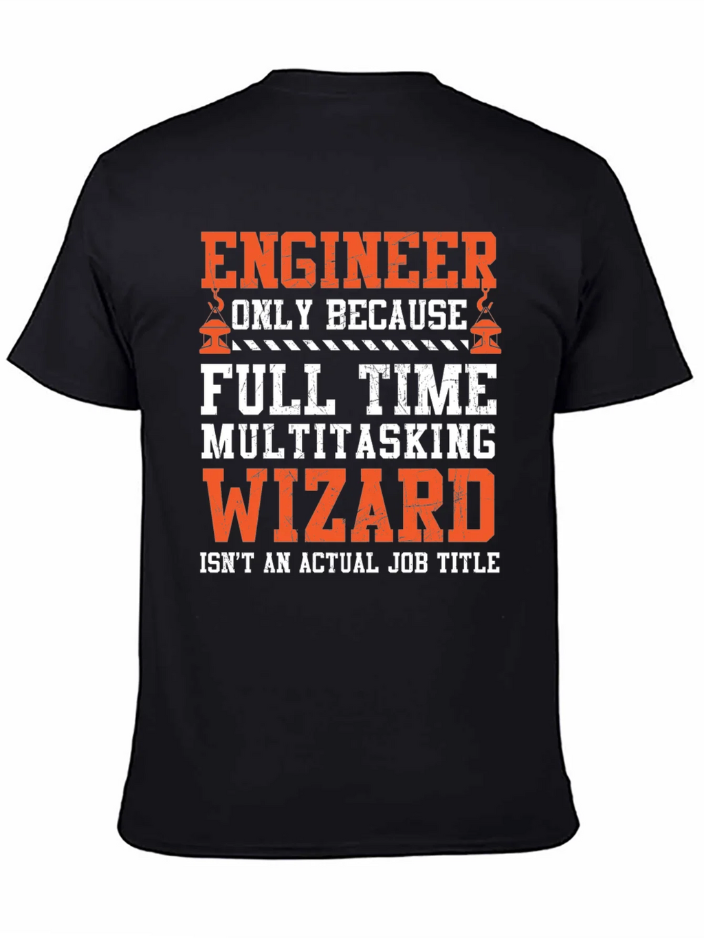 Engineer Multitasking Wizard Black Graphic T-Shirt product image 4