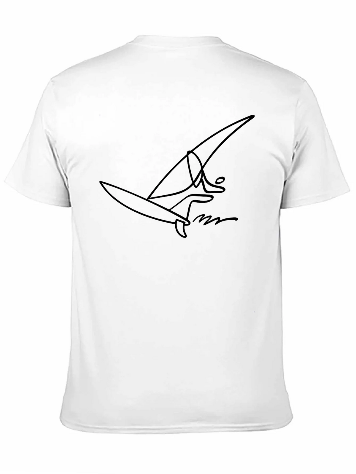 Minimalist Surfer Graphic Black T-Shirt product image 6