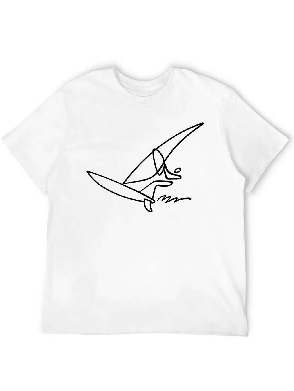 Minimalist Surfer Graphic Black T-Shirt product image 7