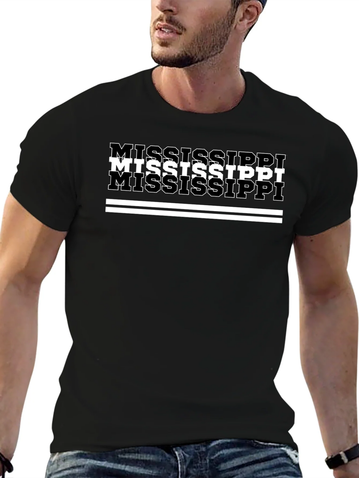 Mississippi State Pride Graphic Tee - Black product image 6