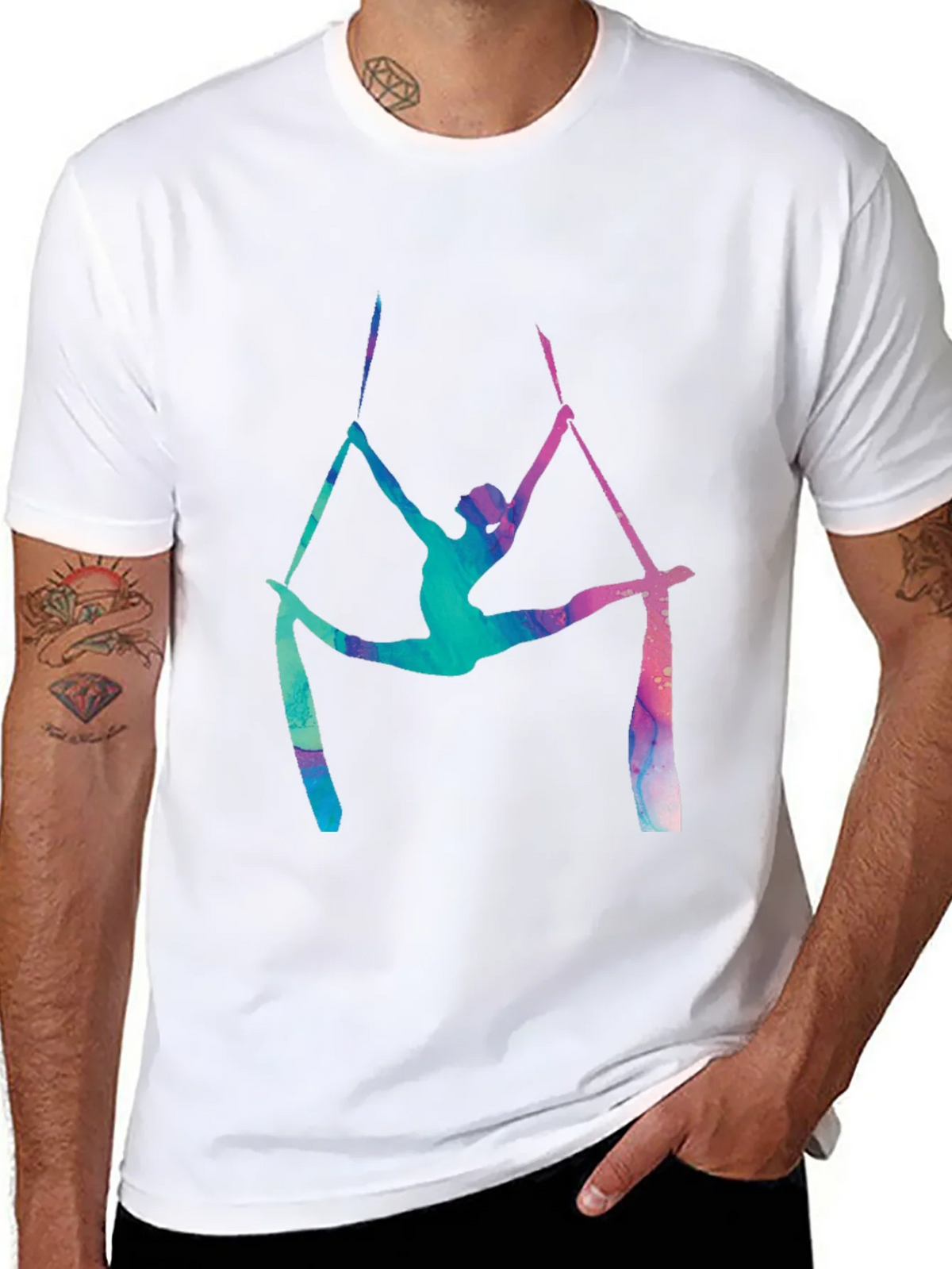Aerial Silks T-Shirt - Artistic Acrobat Design product image 5