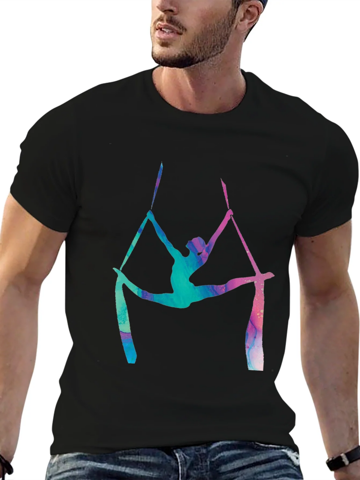 Aerial Silks T-Shirt - Artistic Acrobat Design product image 4