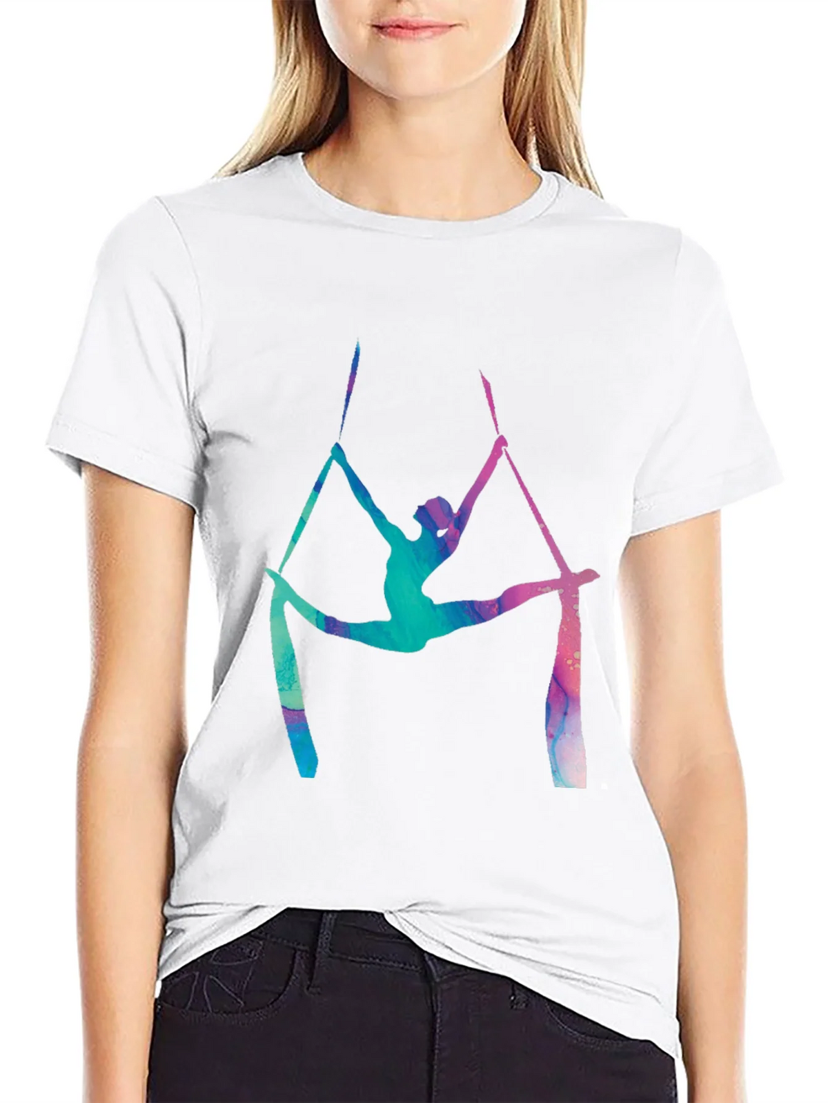 Aerial Silks T-Shirt - Artistic Acrobat Design product image 6