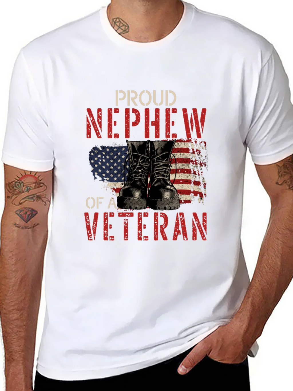 Proud Nephew of a Veteran T-Shirt product image 4