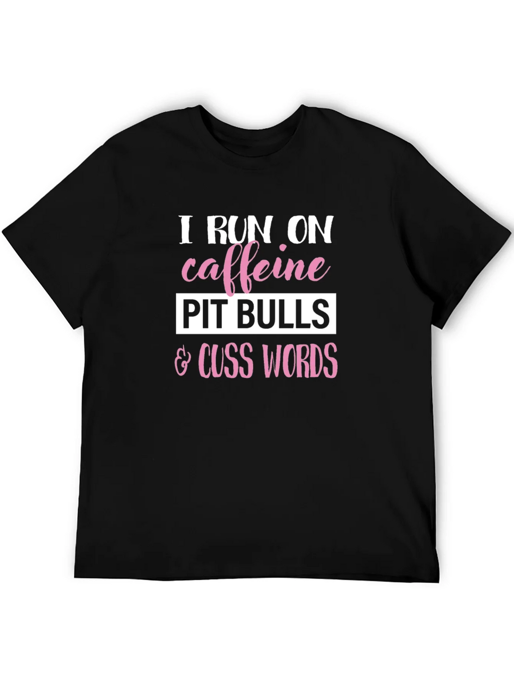Caffeine Pitbulls Cuss Words Graphic Tee product image 5