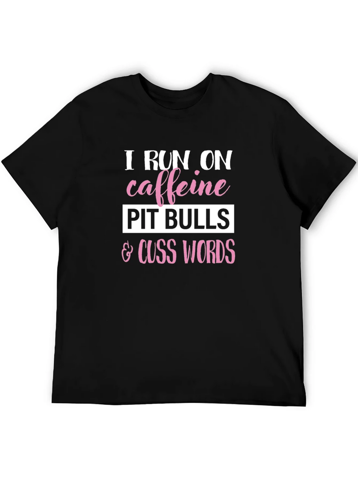 Caffeine Pitbulls Cuss Words Graphic Tee product image 5