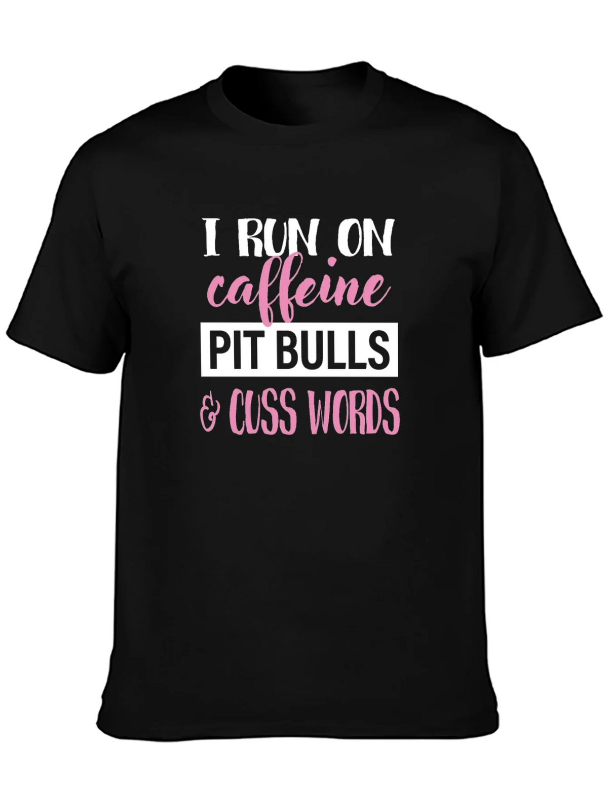 Caffeine Pitbulls Cuss Words Graphic Tee product image 3