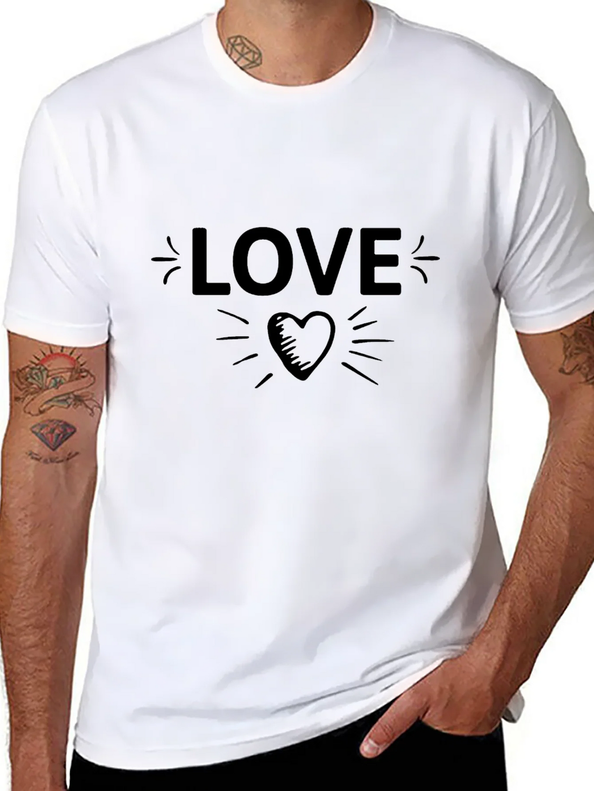 Love Heart Graphic Tee - Soft Cotton Blend product image 7