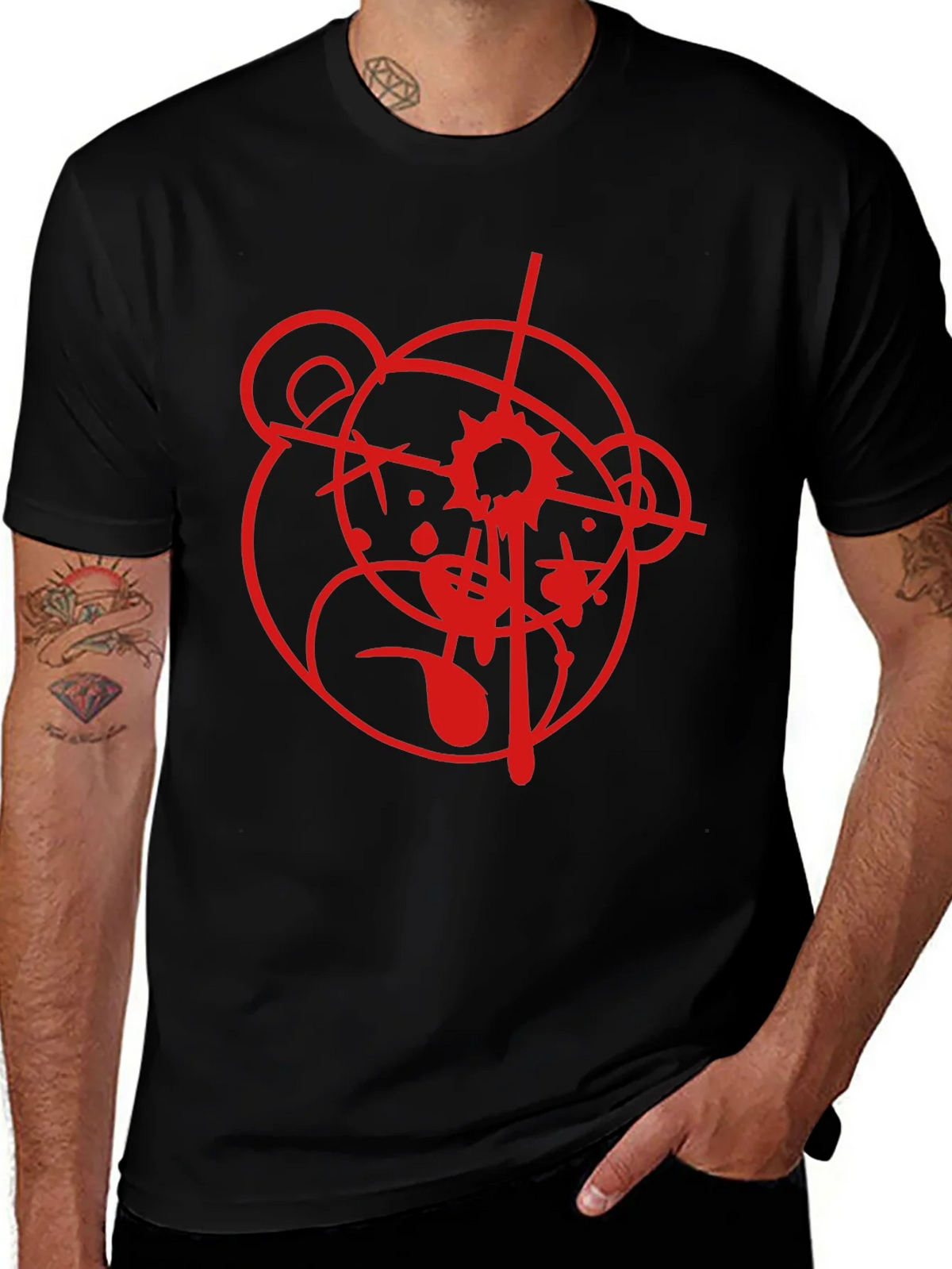 Graphic Bear Target Black T-Shirt product image 1