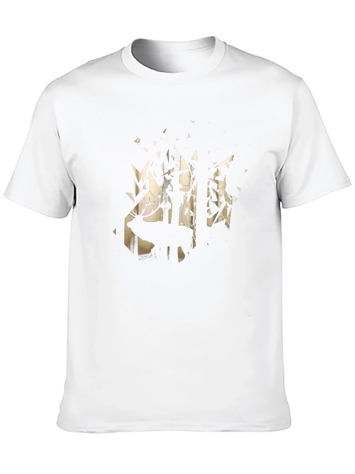 Mens Black Deer Forest Graphic Tee product image 4