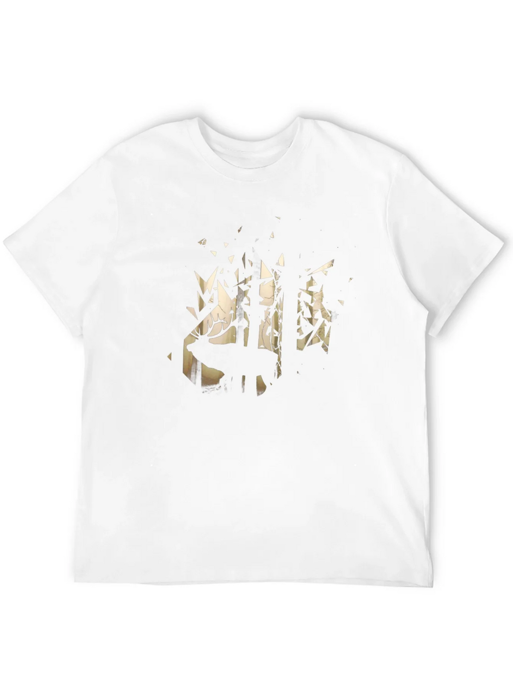 Mens Black Deer Forest Graphic Tee product image 6