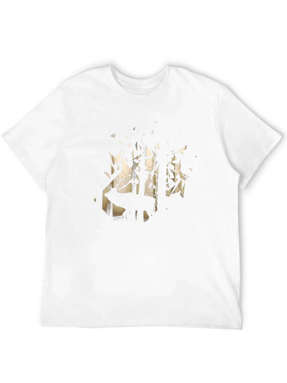 Mens Black Deer Forest Graphic Tee product image 6