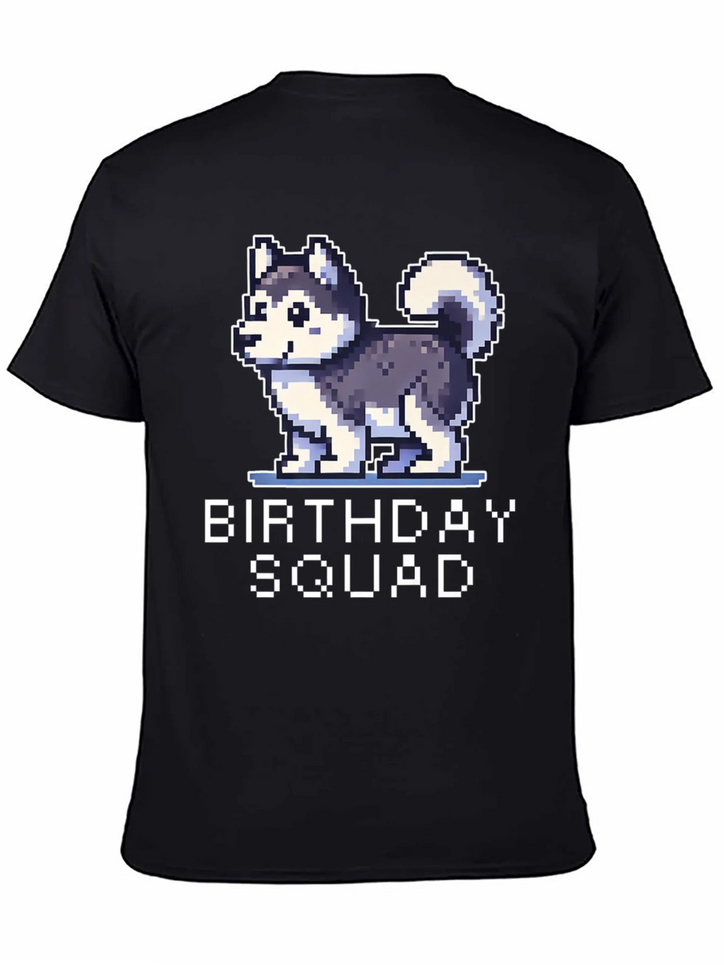 Birthday Squad Husky Pixel Art T-Shirt product image 4