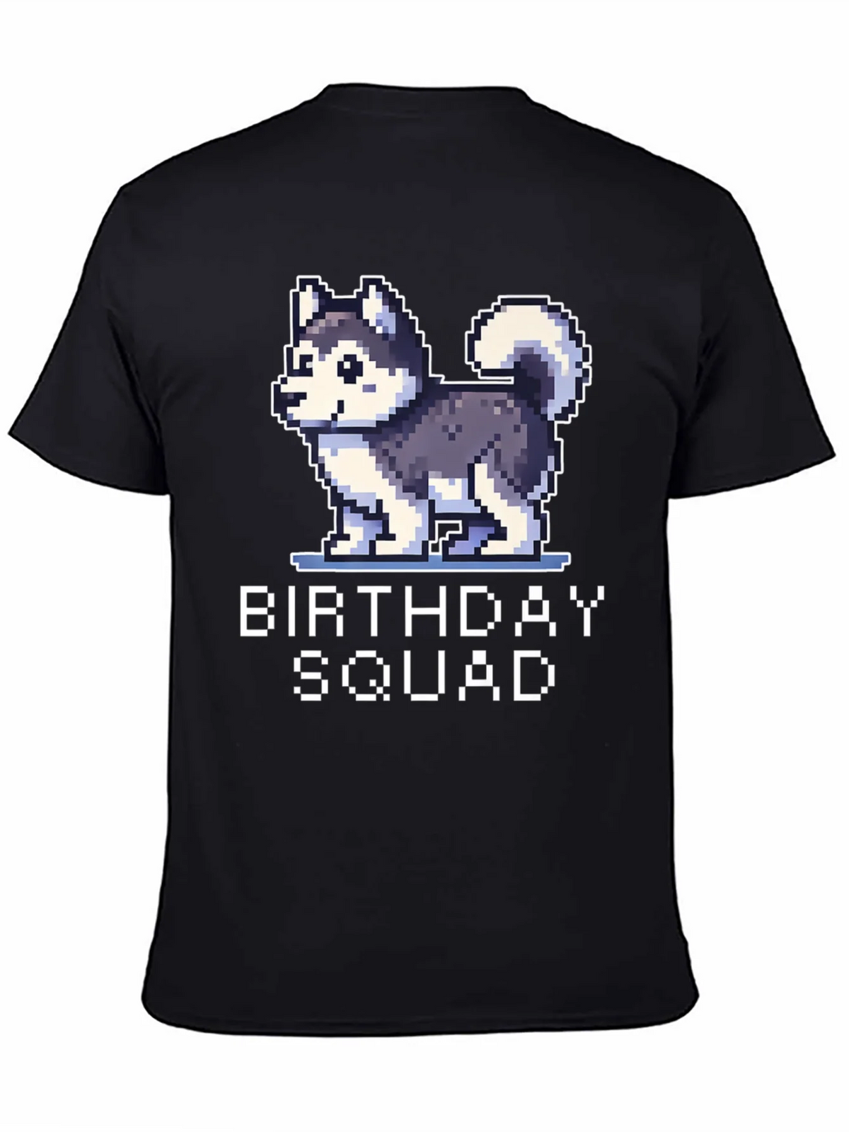 Birthday Squad Husky Pixel Art T-Shirt product image 4