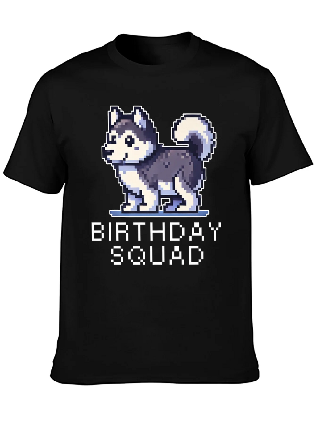 Birthday Squad Husky Pixel Art T-Shirt product image 3