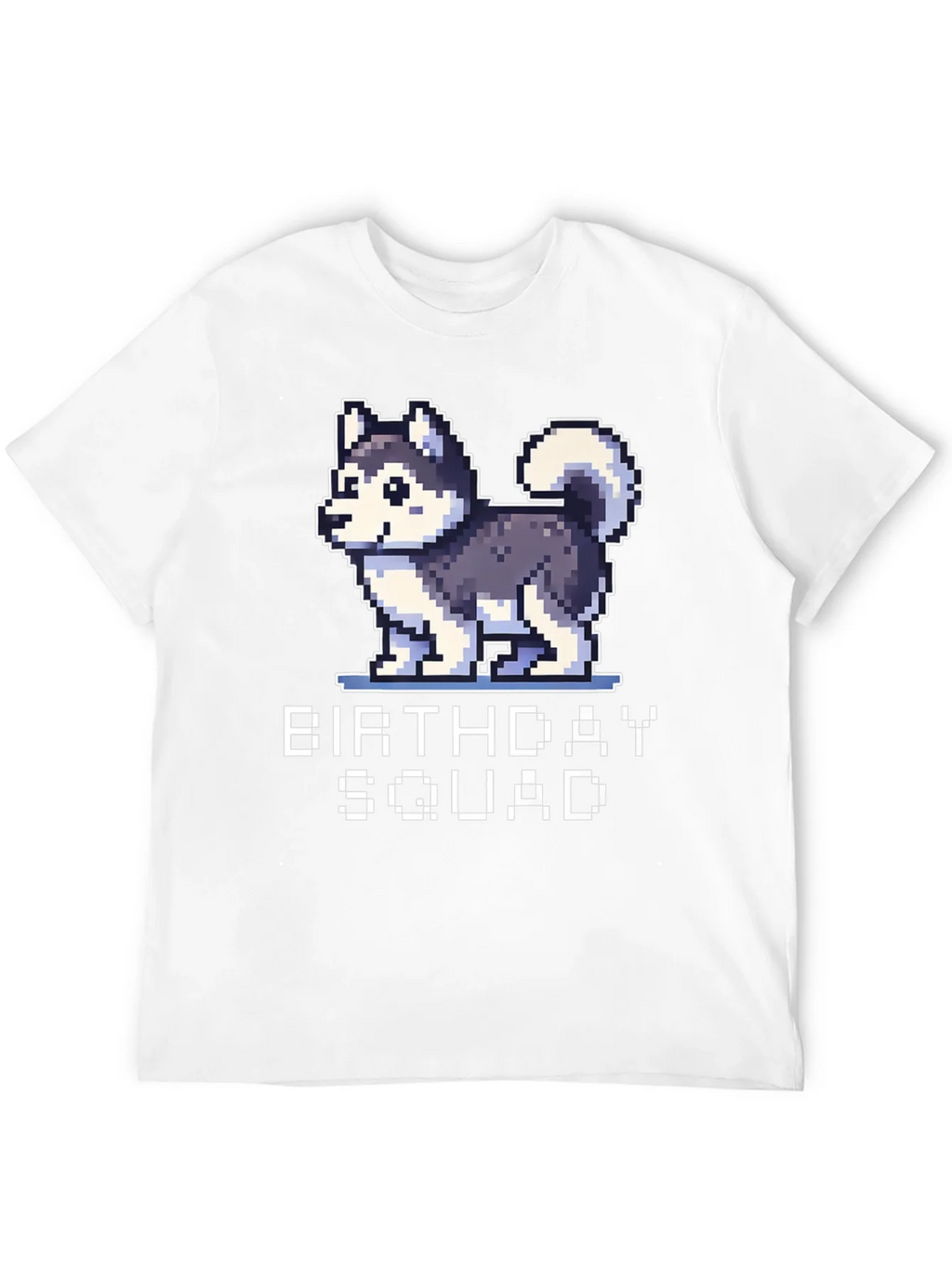 Birthday Squad Husky Pixel Art T-Shirt product image 11