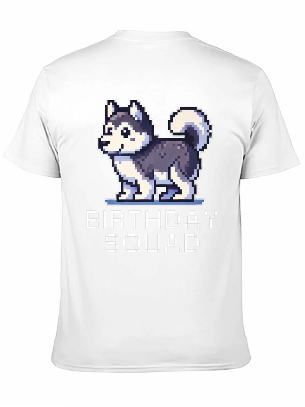 Birthday Squad Husky Pixel Art T-Shirt product image 10