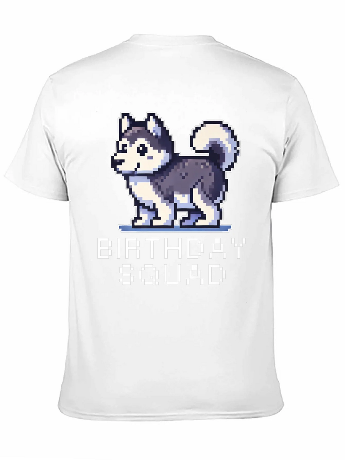 Birthday Squad Husky Pixel Art T-Shirt product image 10