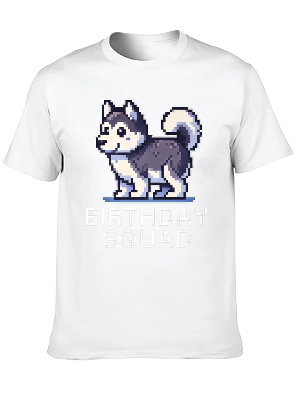 Birthday Squad Husky Pixel Art T-Shirt product image 9