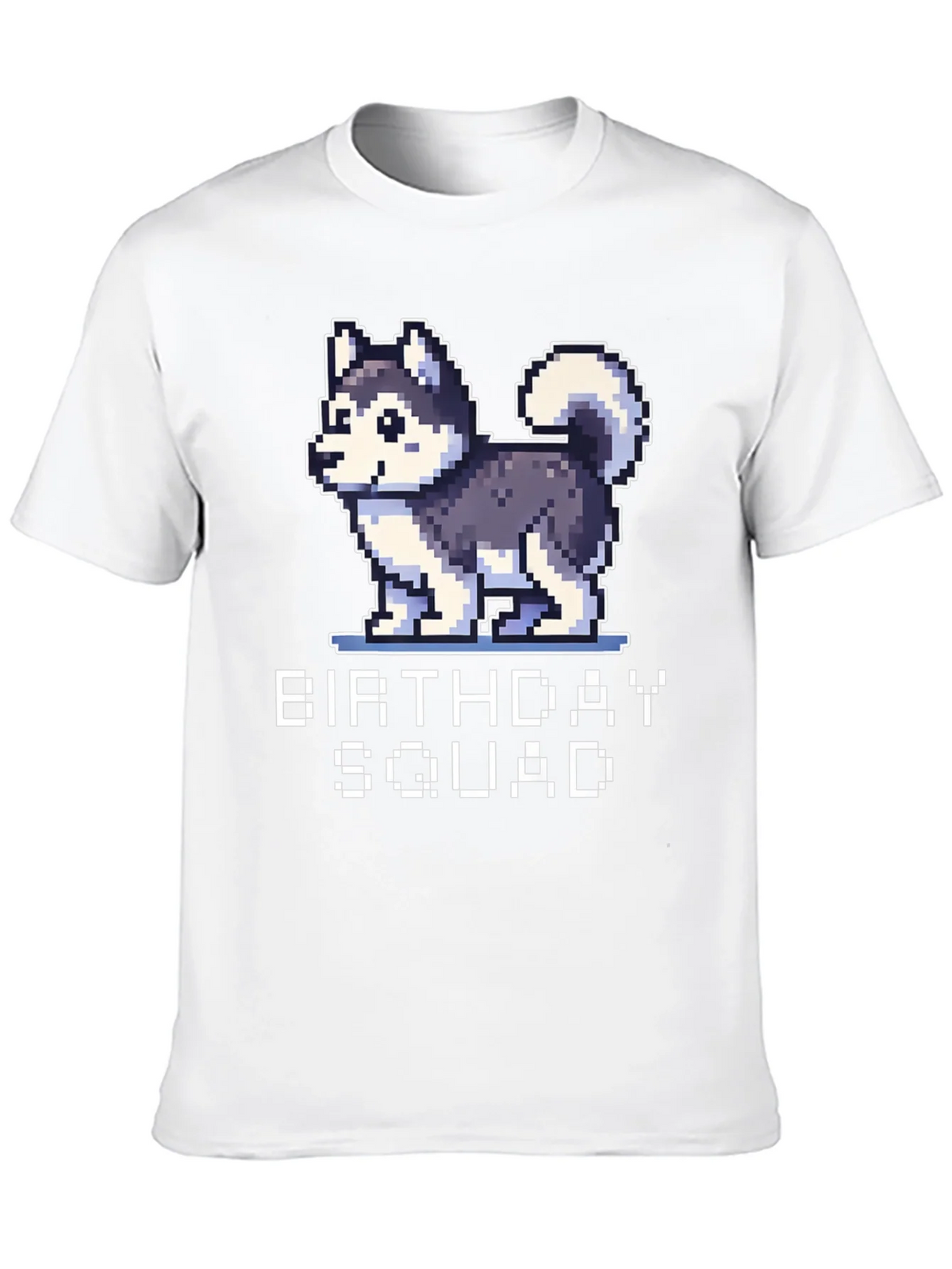 Birthday Squad Husky Pixel Art T-Shirt product image 9