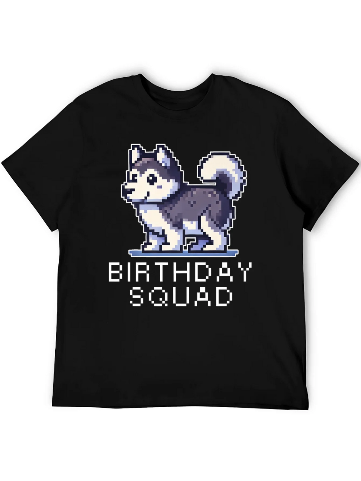 Birthday Squad Husky Pixel Art T-Shirt product image 5