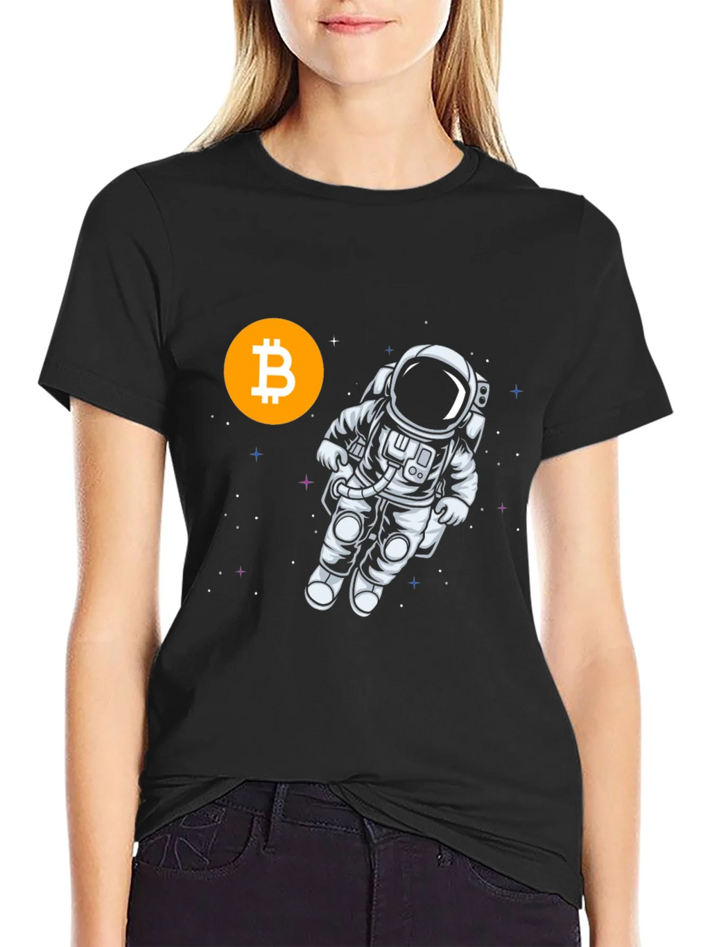 Bitcoin Astronaut Black T-Shirt product image 2