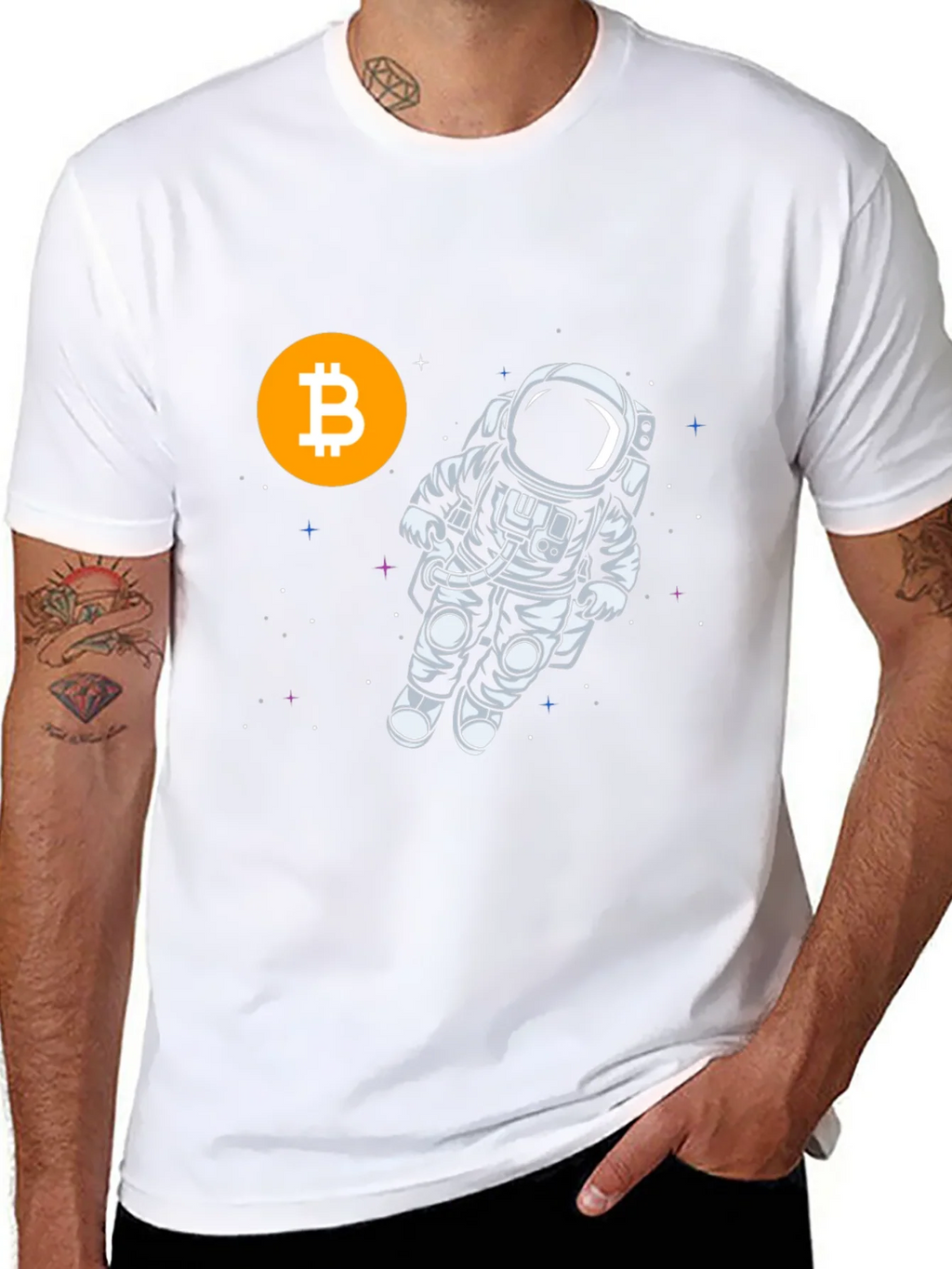 Bitcoin Astronaut Black T-Shirt product image 5