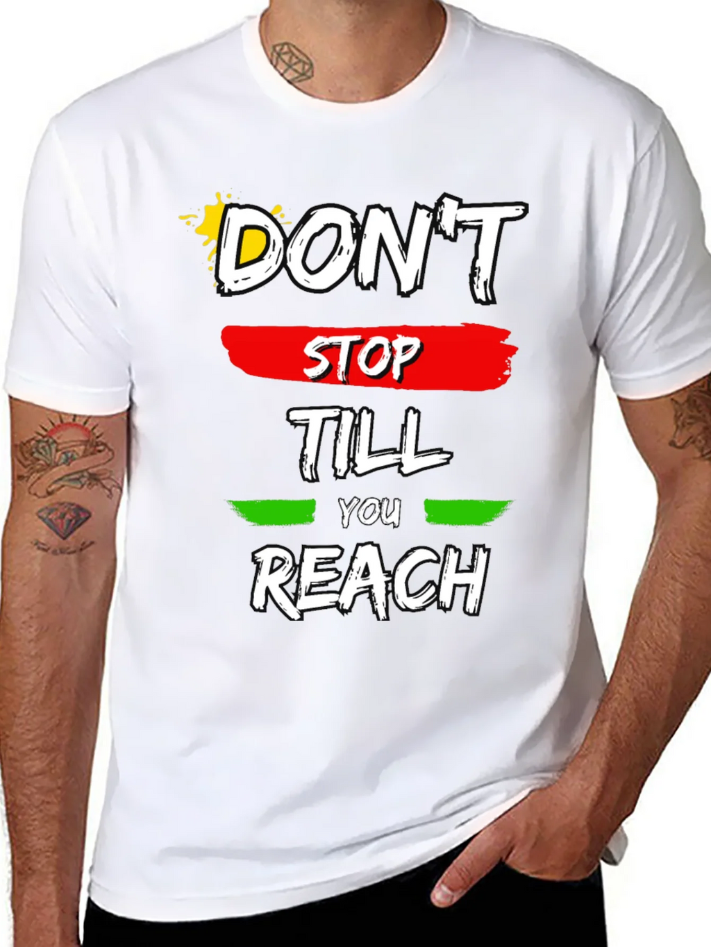 Motivational Dont Stop Till You Reach Graphic Tee product image 7