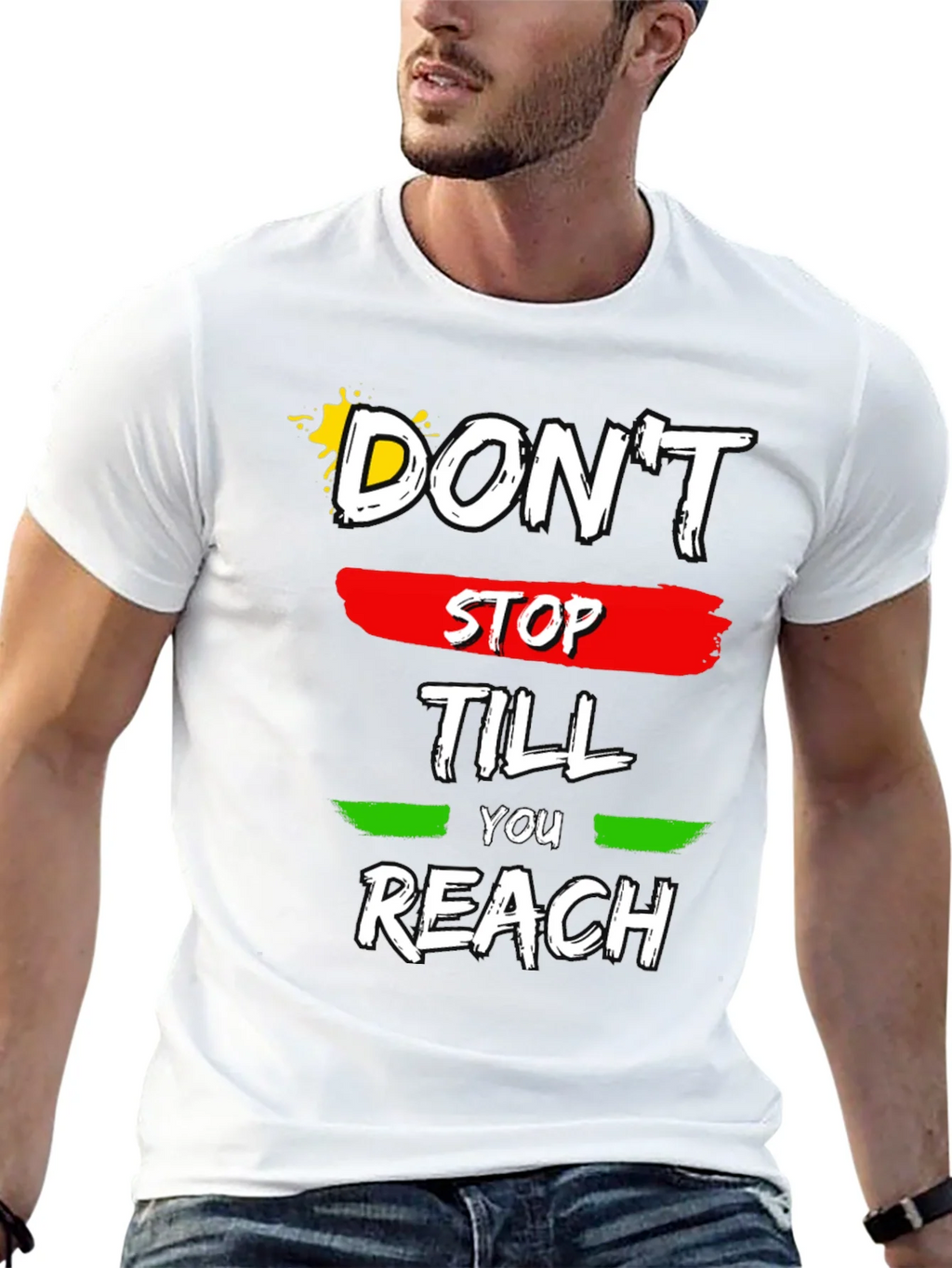 Motivational Dont Stop Till You Reach Graphic Tee product image 12