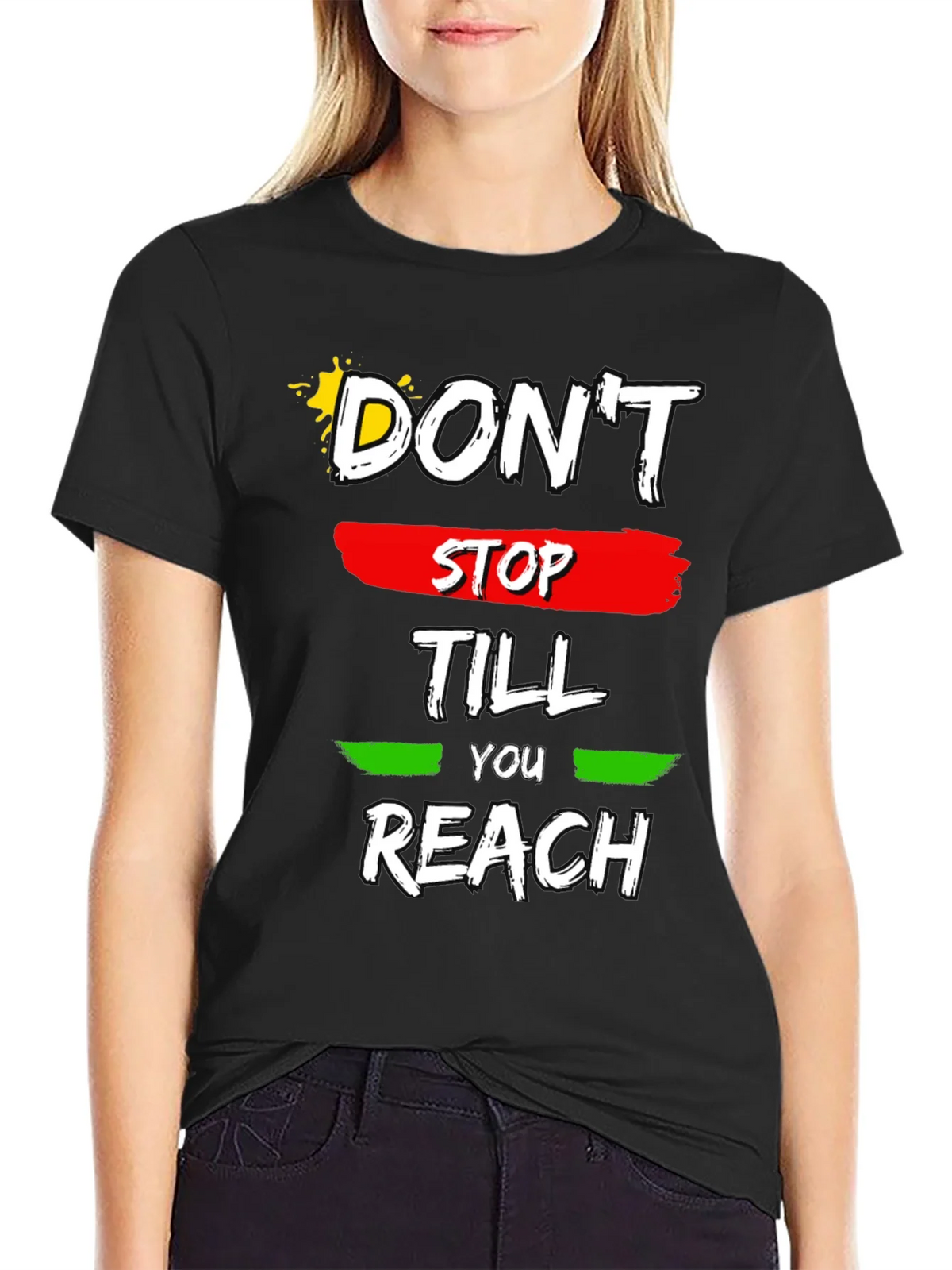 Motivational Dont Stop Till You Reach Graphic Tee product image 2