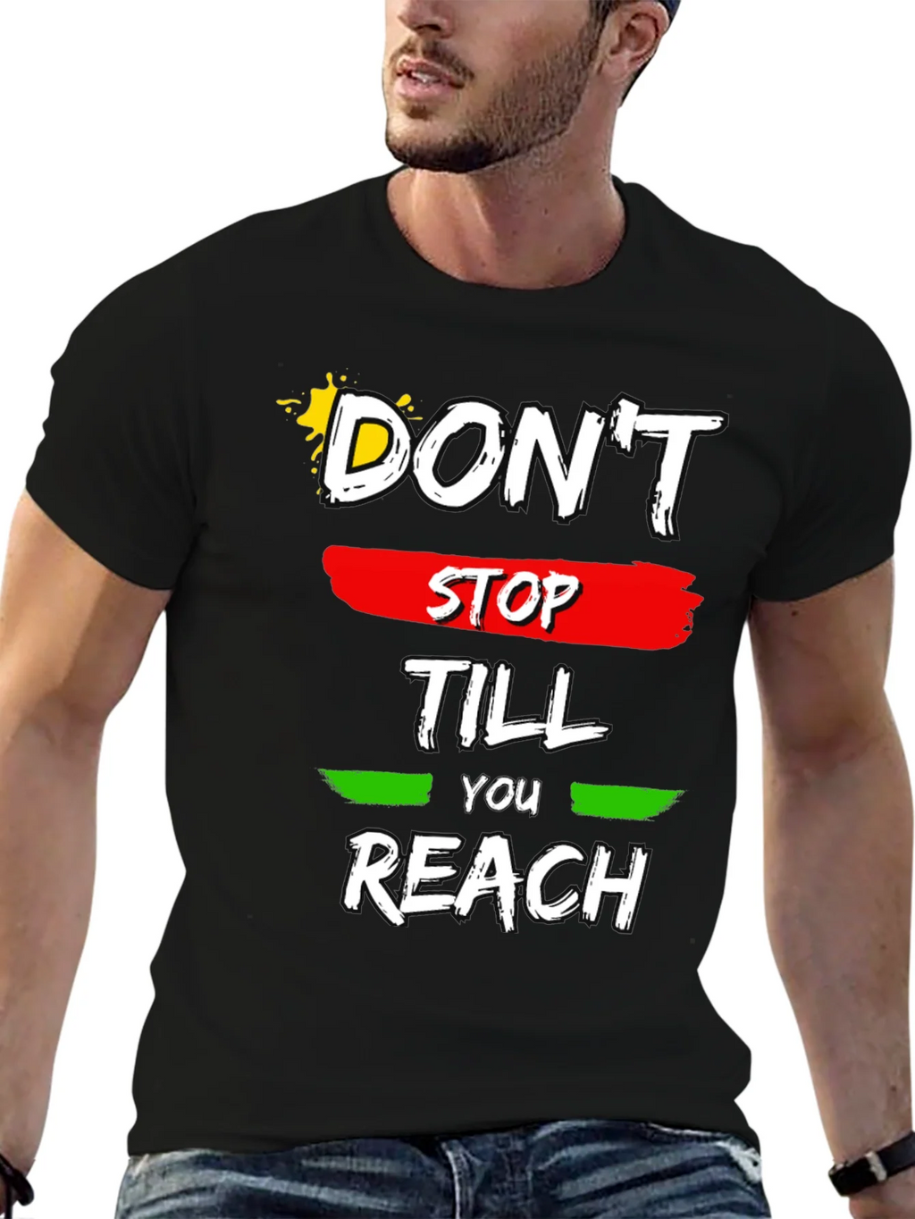 Motivational Dont Stop Till You Reach Graphic Tee product image 6