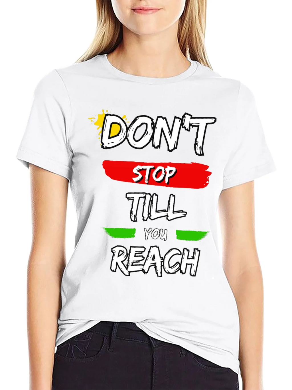 Motivational Dont Stop Till You Reach Graphic Tee product image 8