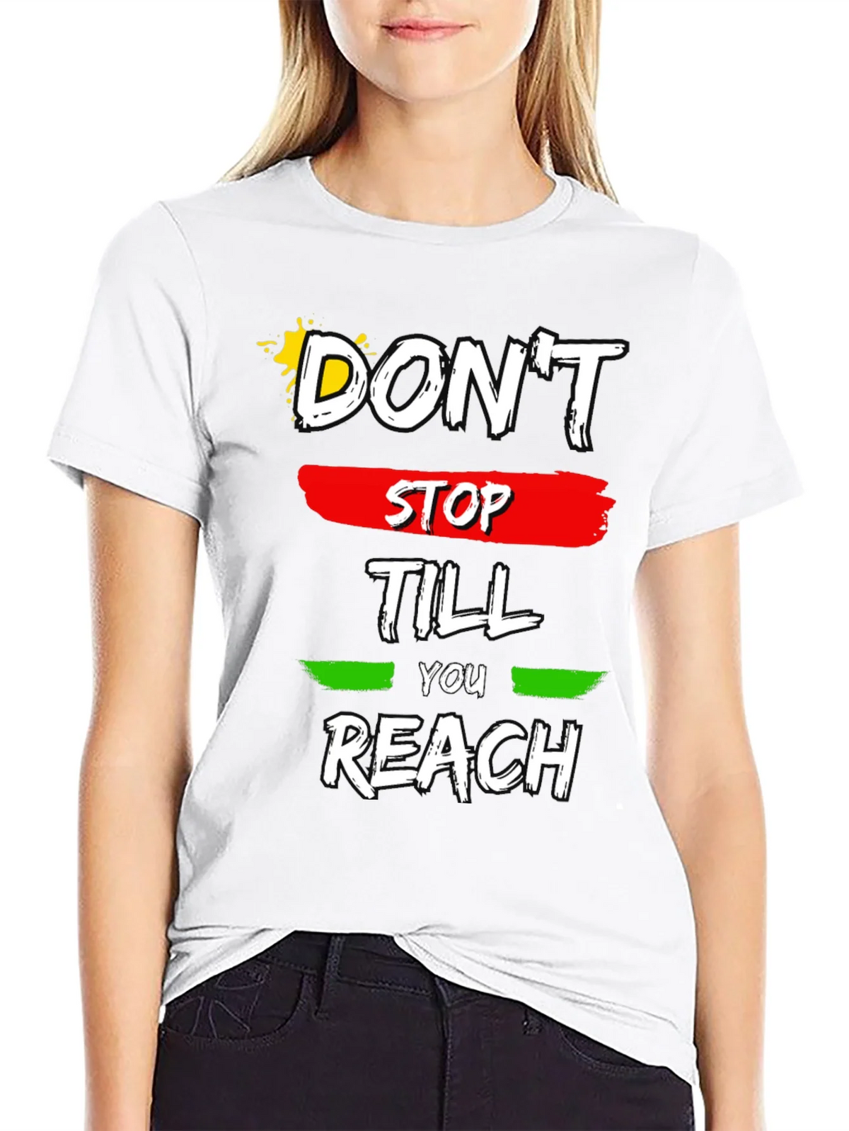 Motivational Dont Stop Till You Reach Graphic Tee product image 8