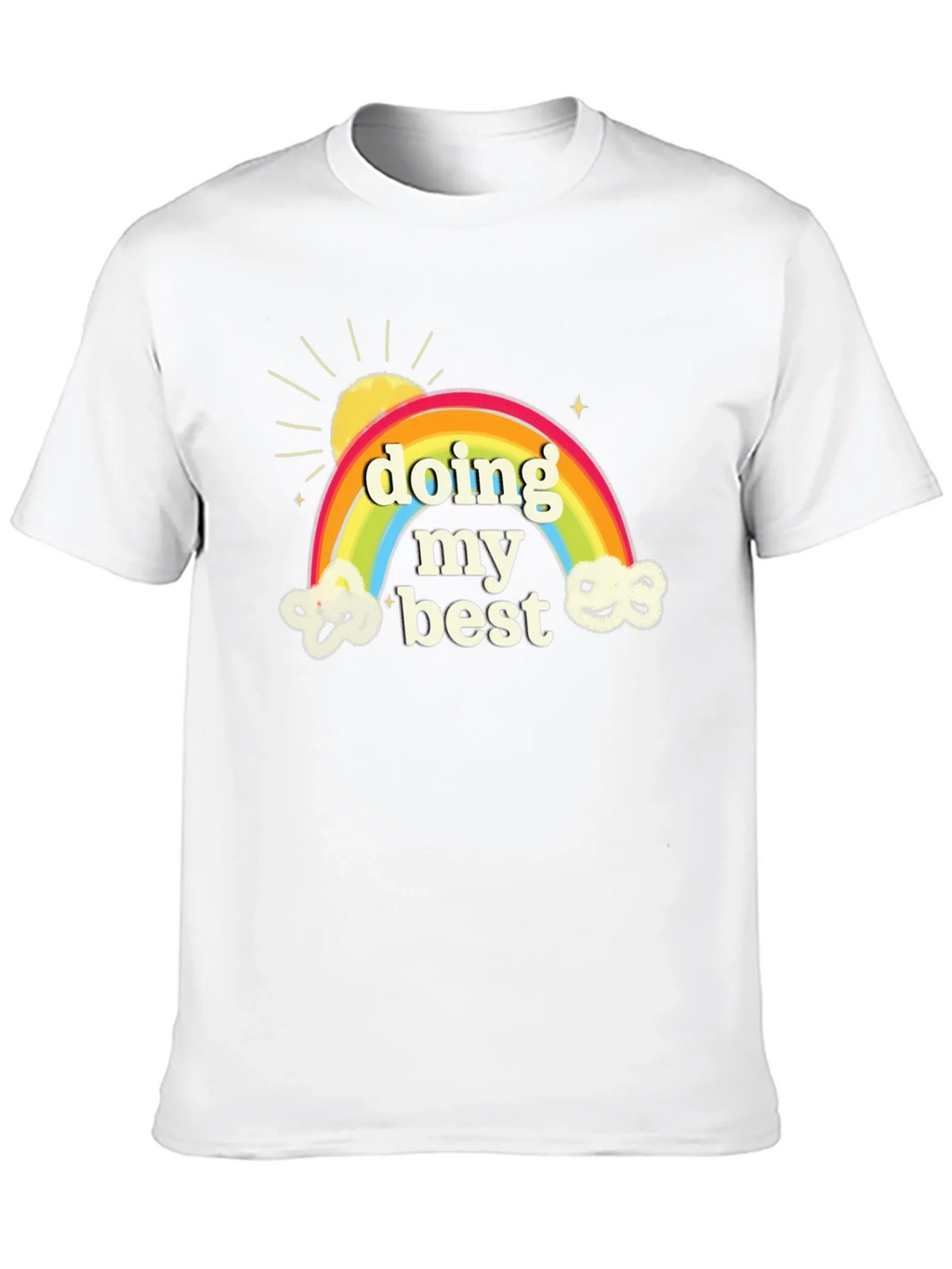 Doing My Best Rainbow Graphic Tee - Soft Cotton Comfort product image 3