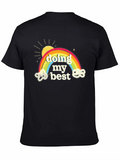 Doing My Best Rainbow Graphic Tee - Soft Cotton Comfort product image 1