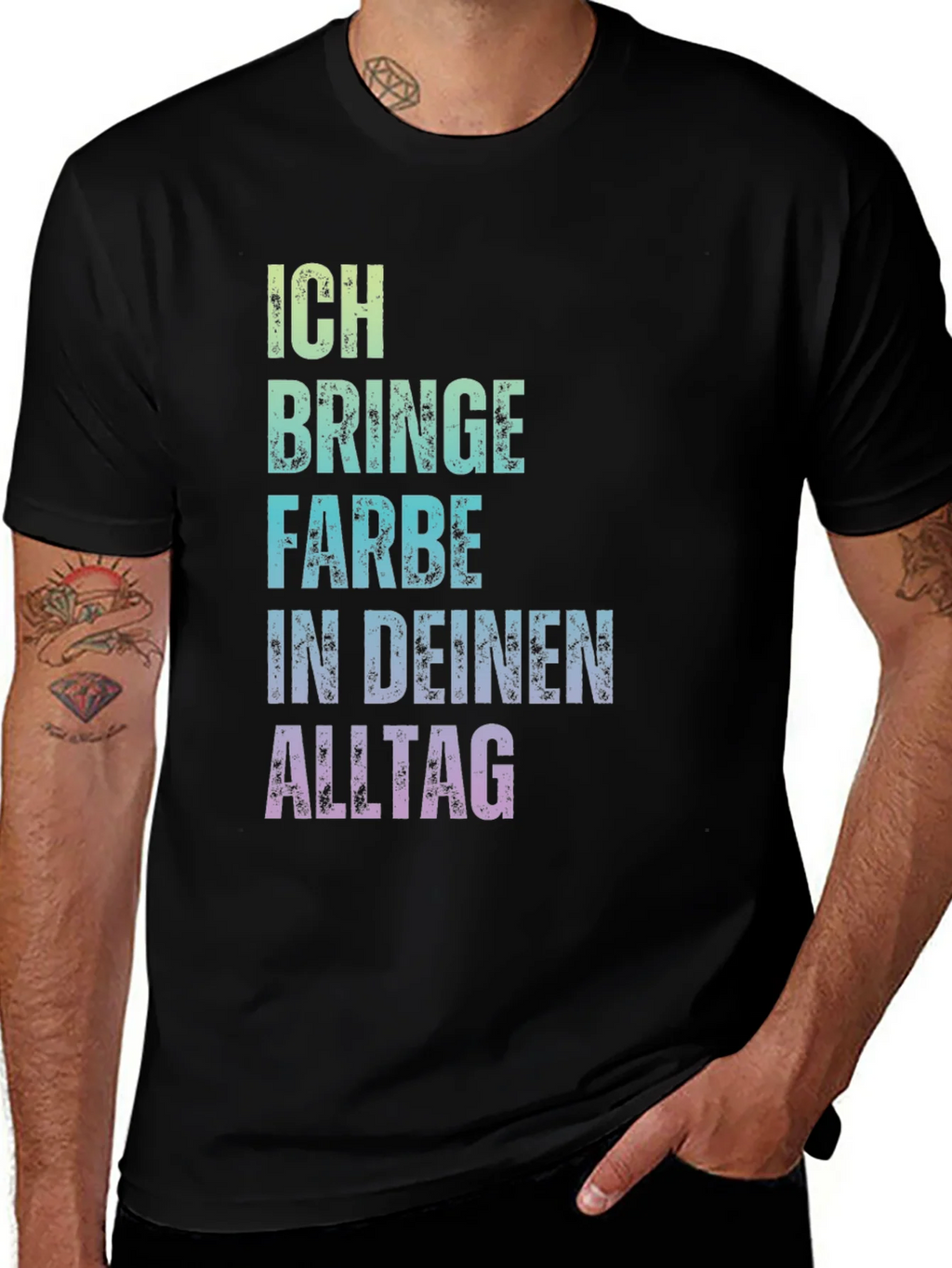 Ich bringe Farbe Shirt - Colorful German Text Tee product image 1