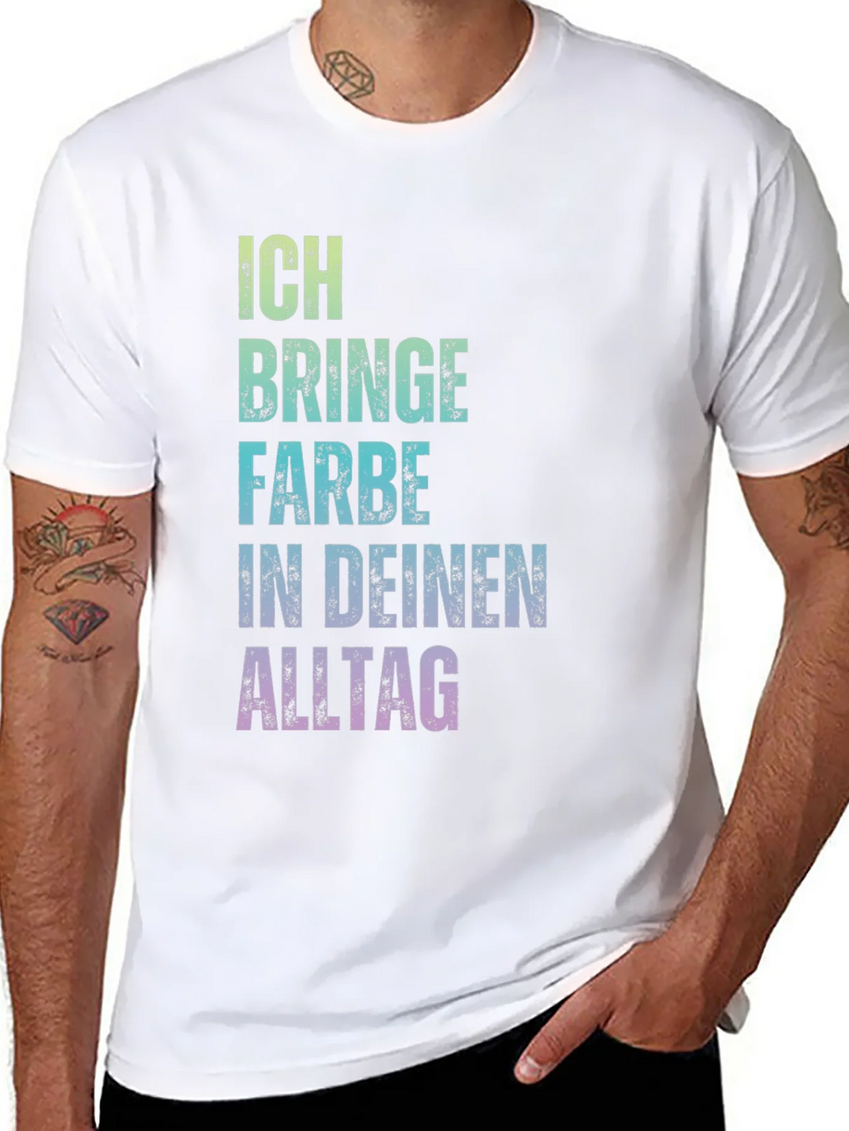 Ich bringe Farbe Shirt - Colorful German Text Tee product image 7