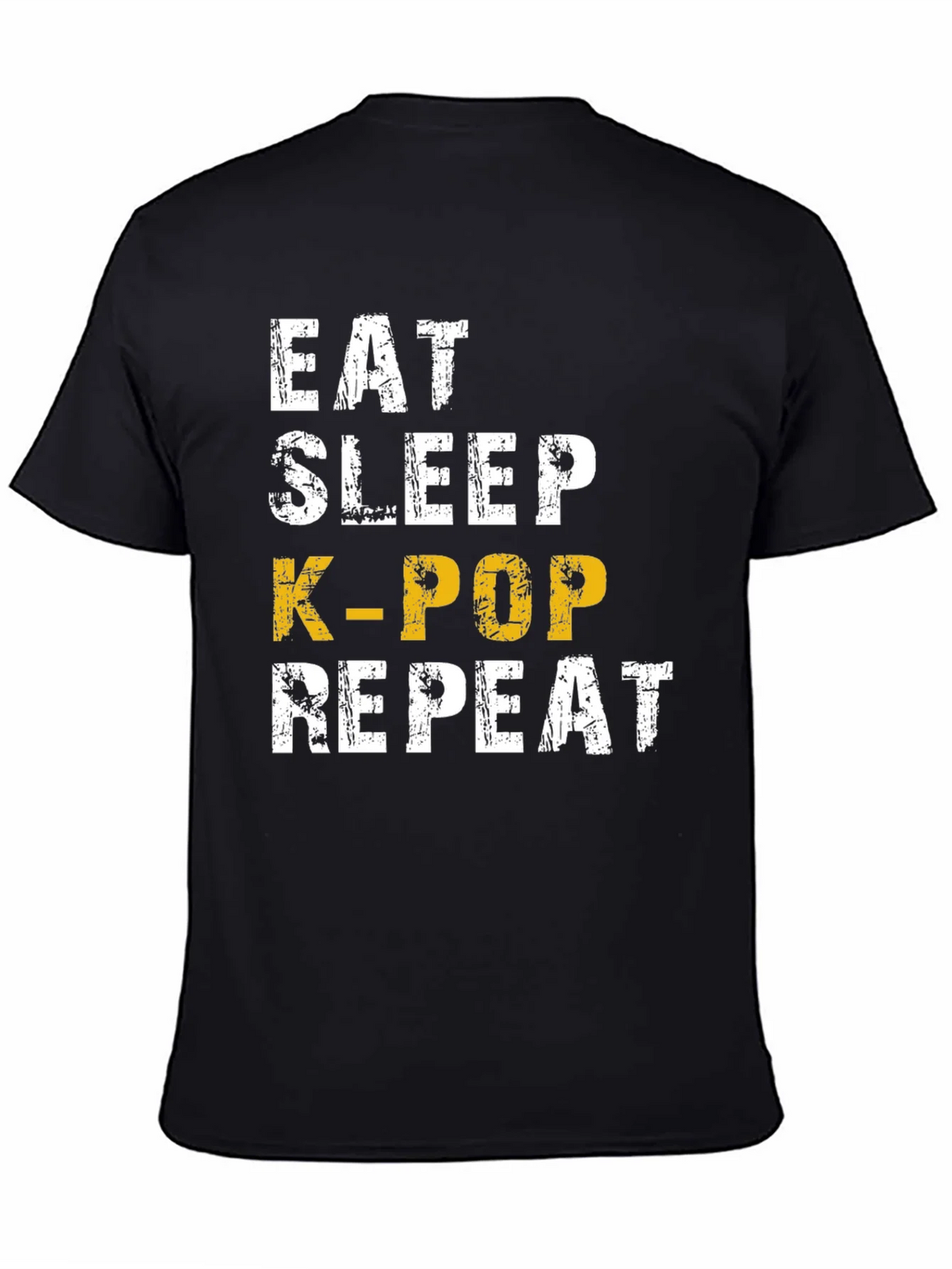 Eat Sleep K-Pop Repeat Black T-Shirt product image 4