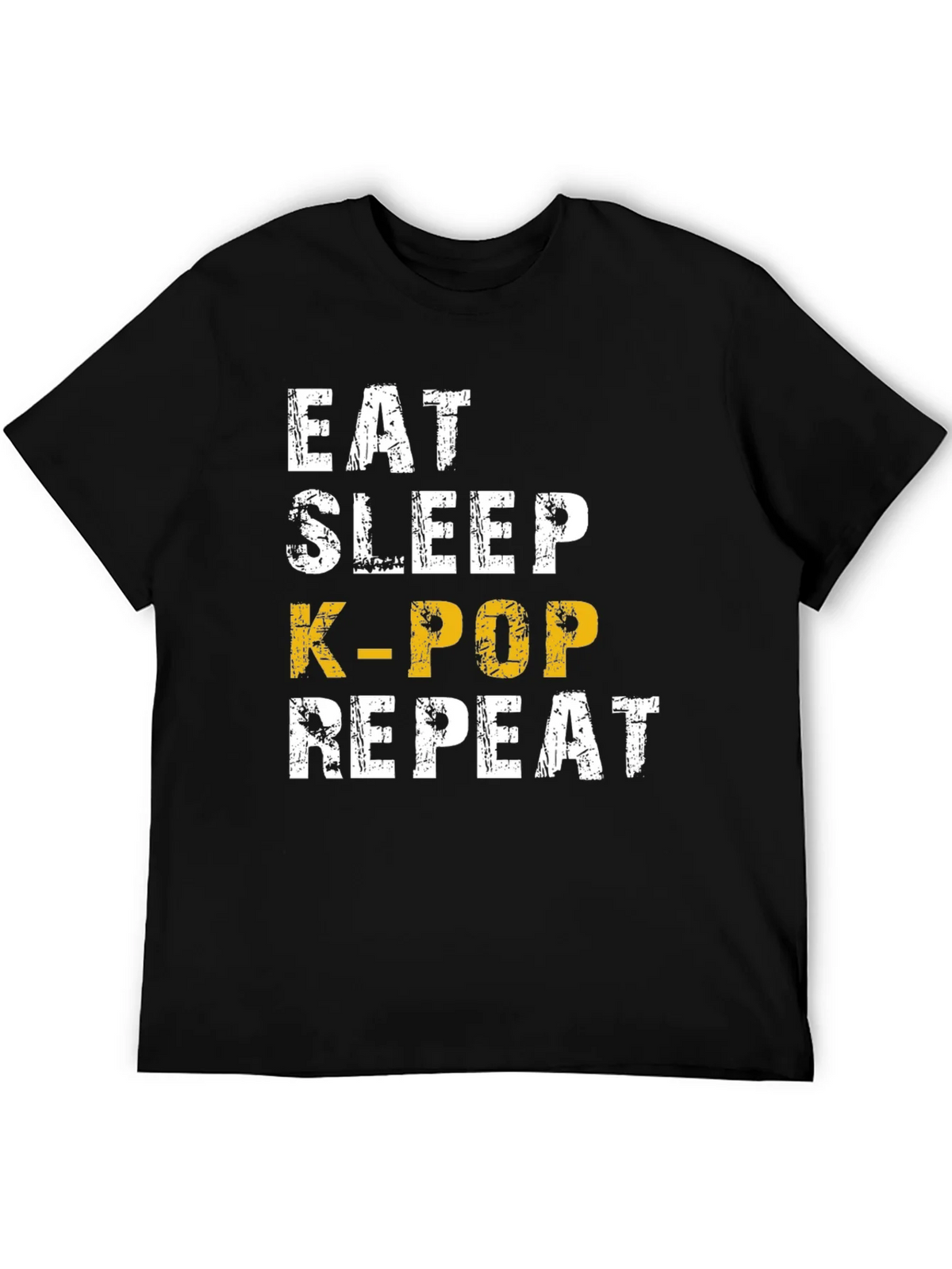 Eat Sleep K-Pop Repeat Black T-Shirt product image 5