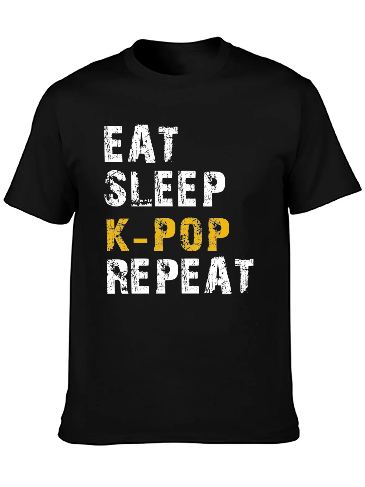 Eat Sleep K-Pop Repeat Black T-Shirt product image 3