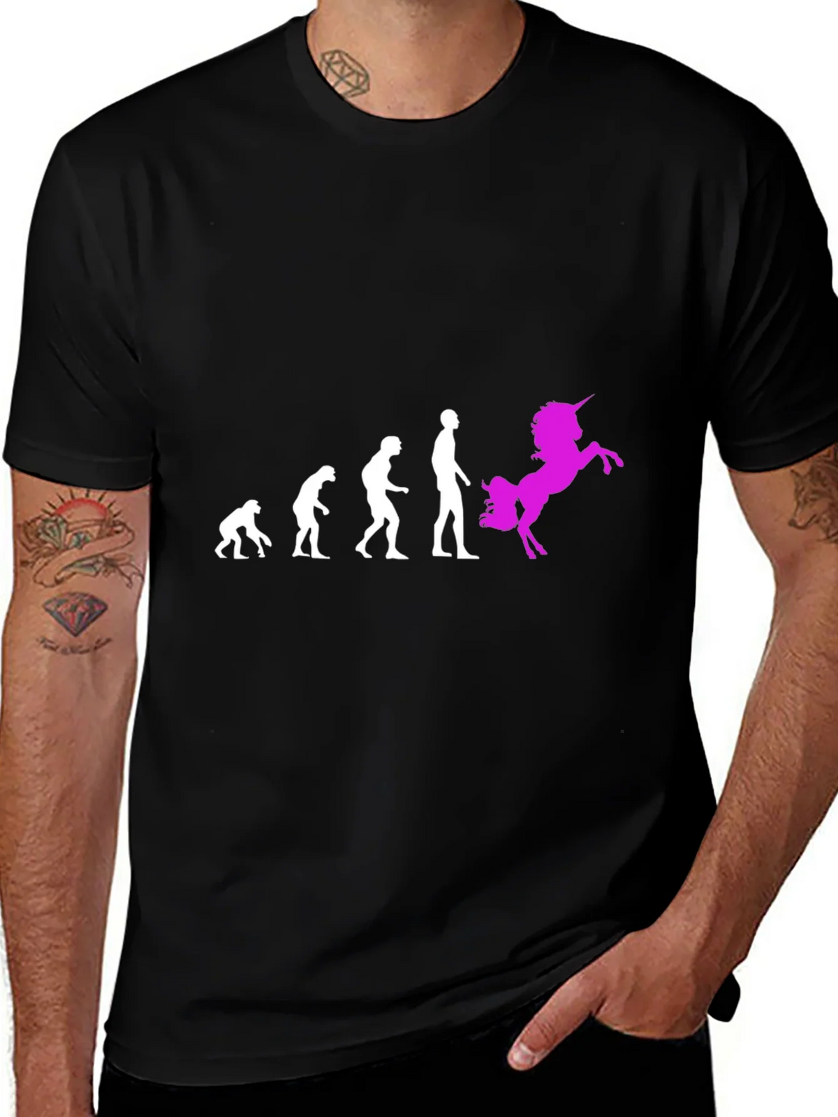 Evolution to Unicorn Graphic T-Shirt product image 1