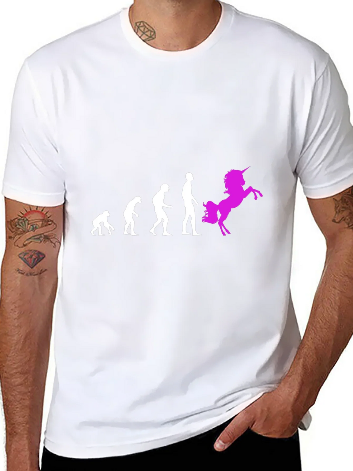Evolution to Unicorn Graphic T-Shirt product image 6