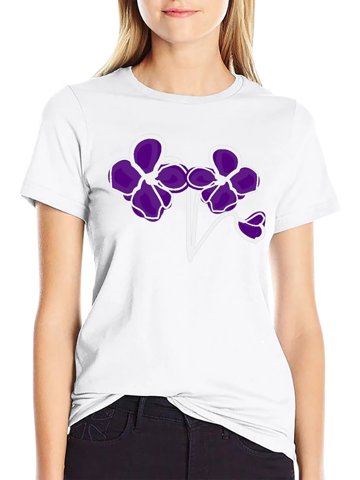 Floral T-Shirt - Bold Purple Flower Design product image 8
