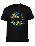 Black T-Shirt with Retro Unicorn Design product image 1
