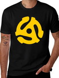 Retro 45 RPM Record Adapter T-Shirt product image 1