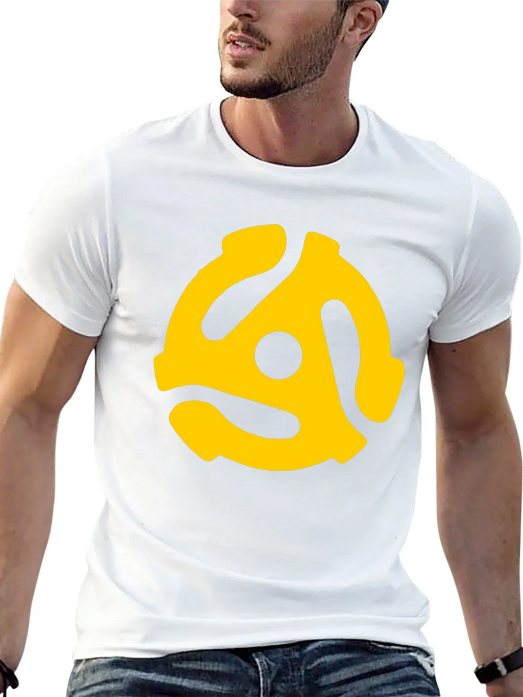 Retro 45 RPM Record Adapter T-Shirt product image 9