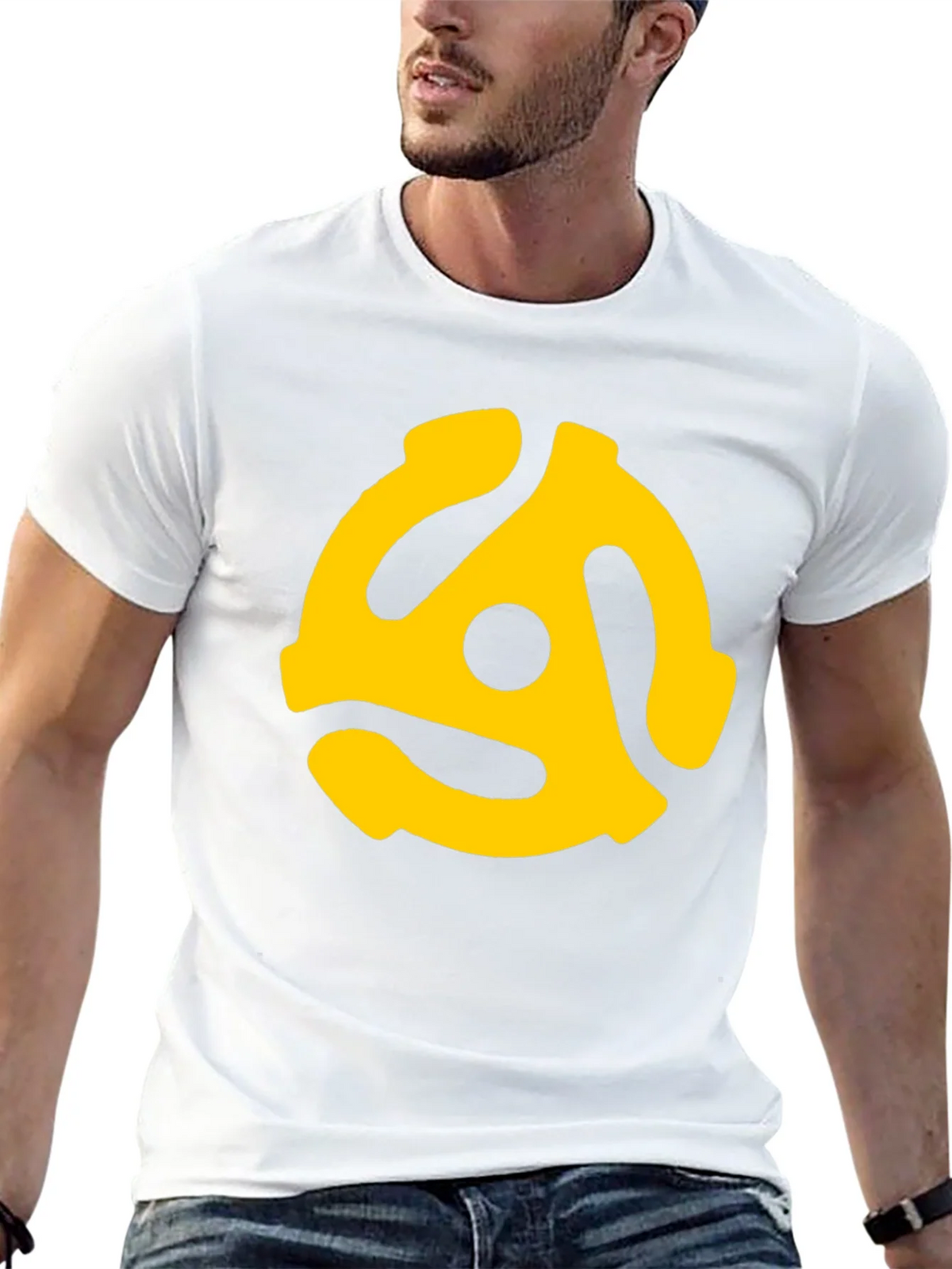 Retro 45 RPM Record Adapter T-Shirt product image 9