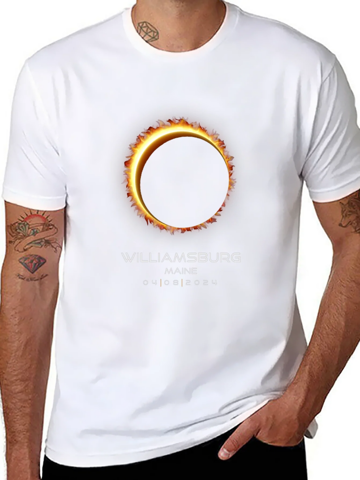 Williamsburg Maine Eclipse 2024 T-Shirt product image 7